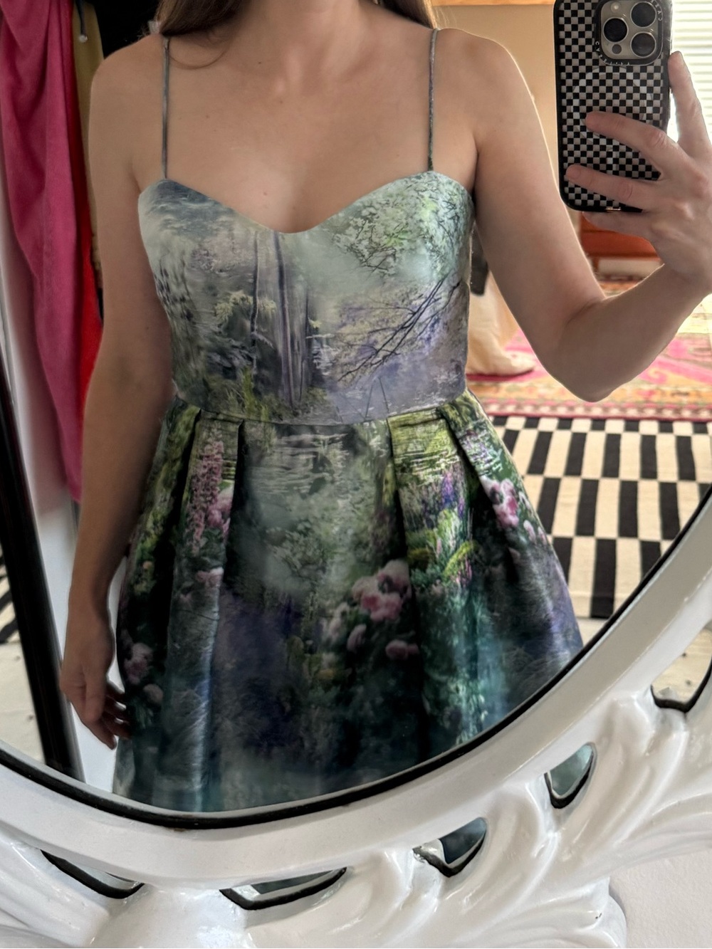 Monique Lhullier Garden Spaghetti Strap Midi Dress - Picture 5 of 5